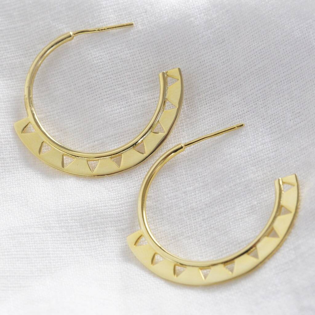 aztec hoop earrings