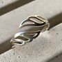 925 Sterling Silver Feather Angel Wings Ring, thumbnail 1 of 6