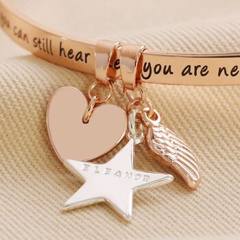 Personalised 'Never Forgotten' Meaningful Word Bangle, 4 of 6