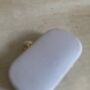 White Handcrafted Oval Clutch Bag, thumbnail 5 of 10