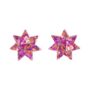 Star Stud Earrings In Purple, thumbnail 3 of 4