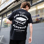 Fish Finger Sandwich Unisex Graphic T Shirt In Black, thumbnail 5 of 7