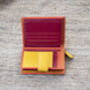 Personalised Orange Small Leather Purse Wallet, thumbnail 3 of 12