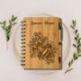 Personalised Bamboo Floral Bee Notebook Eco Paper Pen, thumbnail 1 of 6