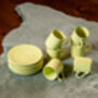 Set Of Six Porcelain Espresso Cup And Saucer Yellow, thumbnail 2 of 7