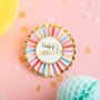 Pastel Happy Birthday Pin Badge, thumbnail 1 of 4