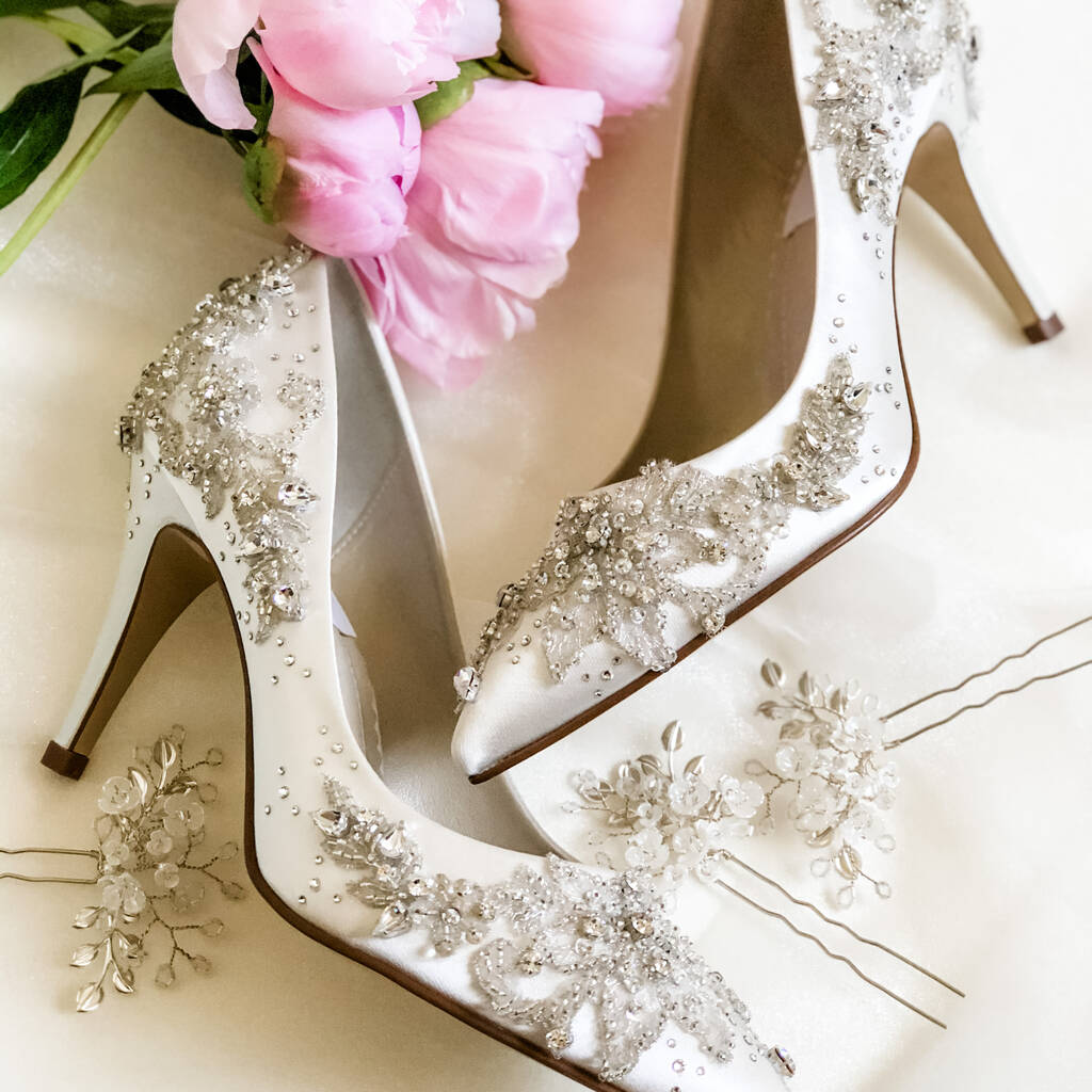Cinders Crystal Encrusted Court Shoes By Lucie Green Couture