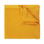 Wedding Handmade Polyester Knitted Pocket Square In Mustard Yellow, thumbnail 1 of 6