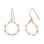 18ct Gold Plated Ivory Pearl Bead Drop Earrings, thumbnail 3 of 7