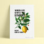 'When Life Gives You Lemons' Personalised Print, thumbnail 2 of 5