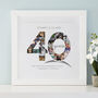 Personalised Ruby Wedding Anniversary Collage, thumbnail 2 of 11