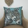 Romeo And Juliet, Faux Suede Cushion, thumbnail 1 of 6