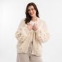 Easy Bubble Stitch Cardigan Knitting Kit, thumbnail 4 of 12