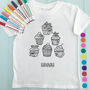 Personalised Girls Colour In T Shirt Cupcakes, thumbnail 1 of 3
