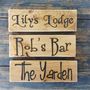 Hand Engraved Personalised Vintage Wood Signs, thumbnail 10 of 12