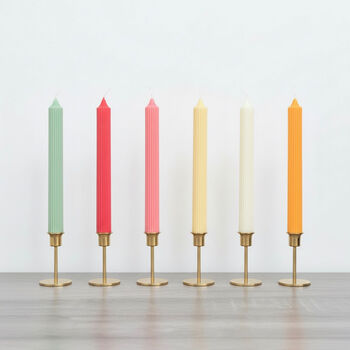 Colourful Pastel Soy Wax Taper Candle And Dinner Candle, 3 of 9