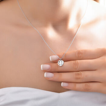 Personalised Engraved Name Necklace Dog Paw Print Design, 3 of 4