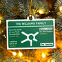 Personalised Road Sign Christmas Tree Decoration, thumbnail 2 of 5