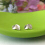 Thank You Bridesmaid Sterling Silver Mini Leaf Earrings, thumbnail 5 of 12