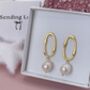 Elegant Freshwater Pearl Drop Earrings Gold And Silver, thumbnail 3 of 6
