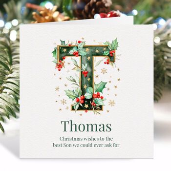 Personalised Initial Christmas Card – Any Letter, 7 of 8
