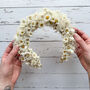 Daisy Chain Wedding Dried Flower Crown Headband, thumbnail 4 of 4