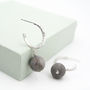 Textured Sterling Silver And Picasso Jasper Hoops, thumbnail 3 of 6