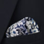 Wedding Handmade 100% Cotton Floral Print Tie In Navy, thumbnail 2 of 8