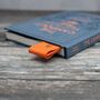 Personalised Orange Leather Bookmark, thumbnail 4 of 7