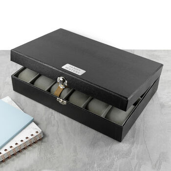 Personalised Luxury 12 Piece Watch Box, 8 of 8