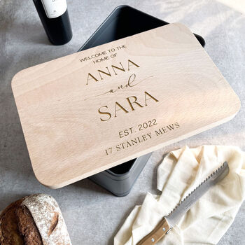 Personalised Bread Bin With Engraved Wooden Lid, 4 of 6