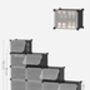 Ten Slot Interlocking Shoe Rack Storage Cabinet Black, thumbnail 2 of 8