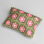 Retro Floral Soft Square Cushion Cover, thumbnail 8 of 11