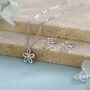 Sterling Silver Little Forget Me Not Flower Blossom Pendant Necklace And Stud Earrings, thumbnail 1 of 12
