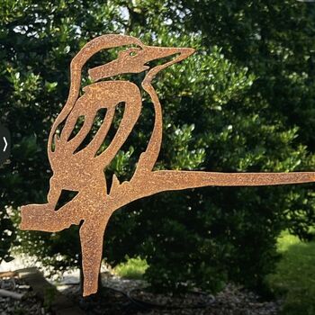 Kingfisher Metal Bird Tree Spike Garden Ornament, 4 of 4