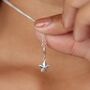 Faceted Star Charm Necklace, Sterling Silver Or Gold Plated, thumbnail 1 of 10