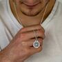 Travel Safe Personalised Silver Compass St Christopher, thumbnail 1 of 10
