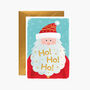 Ho! Ho! Ho! Christmas Santa Claus Greeting Card, thumbnail 2 of 2