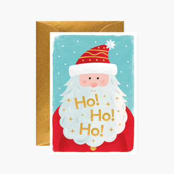 Ho! Ho! Ho! Christmas Santa Claus Greeting Card, 2 of 2