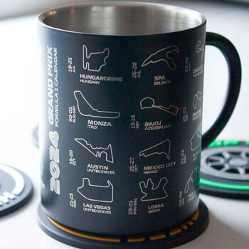 Formula One F1 2024 Calendar Track Steel Mug Gift, 2 of 4