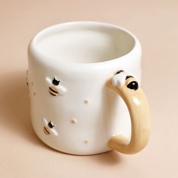 Irregular Ceramic Bee Mug, 3 of 4