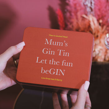 Personalised Mum's Gin Tin Alcohol Gift Set Box For Her, 4 of 4