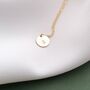 Botanical Gold Disc Necklace Evergreen, thumbnail 1 of 2