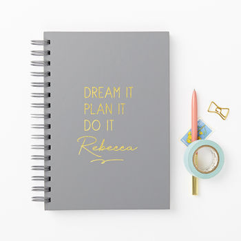 'Dream It' Foiled Hardback Diary And Planner, 10 of 10