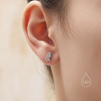 Asymmetric Alice And Cat Stud Earrings, 2 of 11