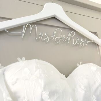 Personalised Wedding Dress Hanger – Bride Gift In Luxury Gift Box, 2 of 8