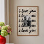 I Love You Personalised Photo Print, thumbnail 8 of 12