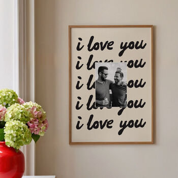 I Love You Personalised Photo Print, 8 of 12