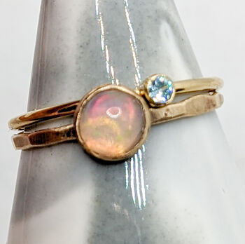 Gold Filled Opal Stacking Ring, 5 of 5