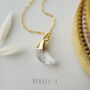 Quartz Crystal Moon Necklace, thumbnail 3 of 11